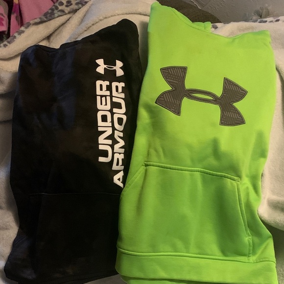 Under Armour Other - Under Armour Kids Neon Green and Black Hoodie set of 2